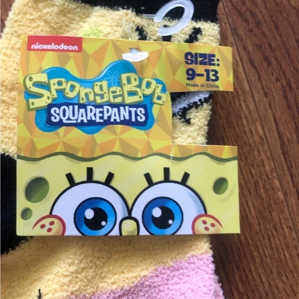 SpongeBob Squarepants & Patrick fuzzy socks